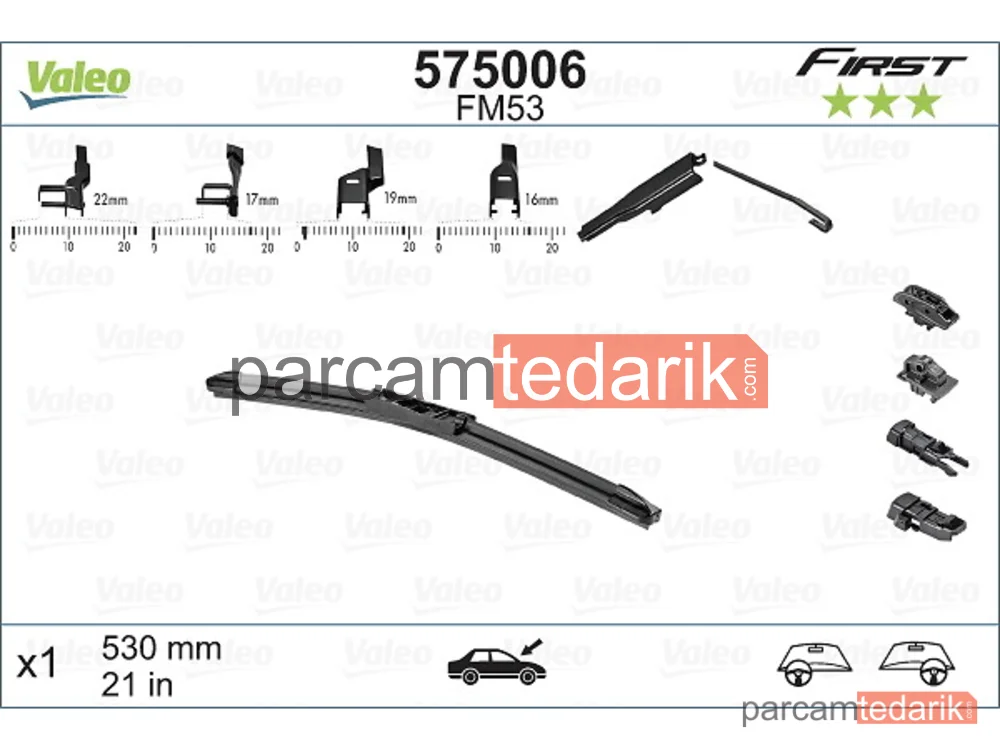 575006 | Silecek Süpürgesi (530 mm) — Audi A6 C7, Audi 100 C3, Audi A7